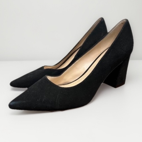 Block Heel Marc Fisher Pointed Toe Flats Marc Fisher LTD Black